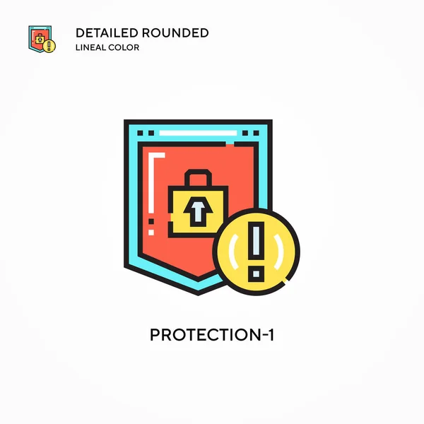 Protección Icono Vector Conceptos Modernos Ilustración Vectorial Fácil Editar Personalizar — Vector de stock