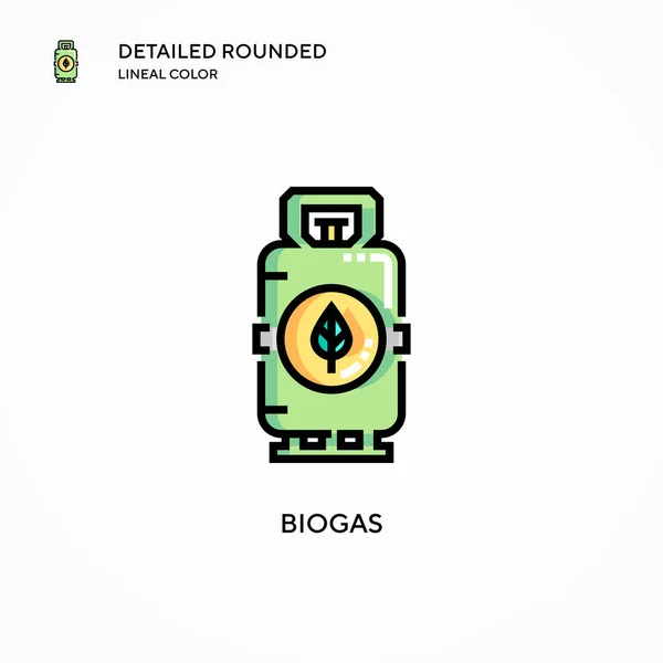 Icona Del Vettore Del Biogas Concetti Moderni Illustrazione Vettoriale Facile — Vettoriale Stock