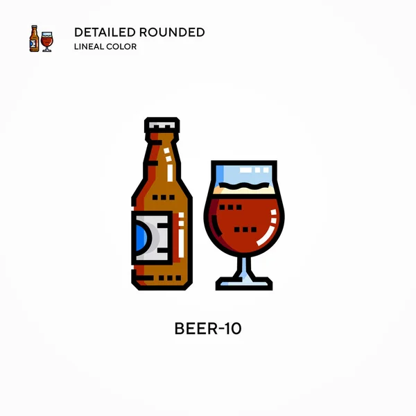 Icono Vector Beer Conceptos Modernos Ilustración Vectorial Fácil Editar Personalizar — Vector de stock