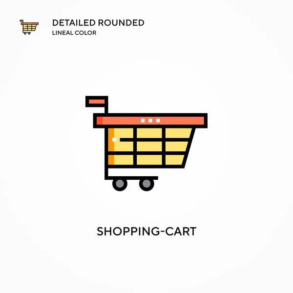 Icono Vector Carrito Compras Conceptos Modernos Ilustración Vectorial Fácil Editar — Archivo Imágenes Vectoriales