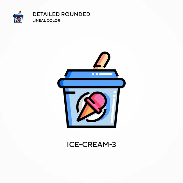 Helado Icono Vector Conceptos Modernos Ilustración Vectorial Fácil Editar Personalizar — Vector de stock