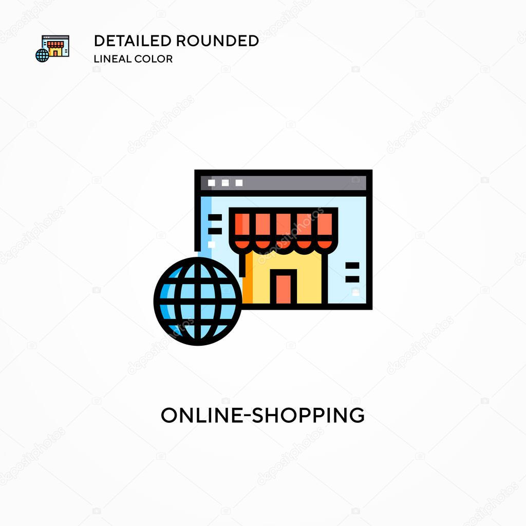 Online-shopping vector icon. Modern vector illustration concepts. Easy to edit and customize.