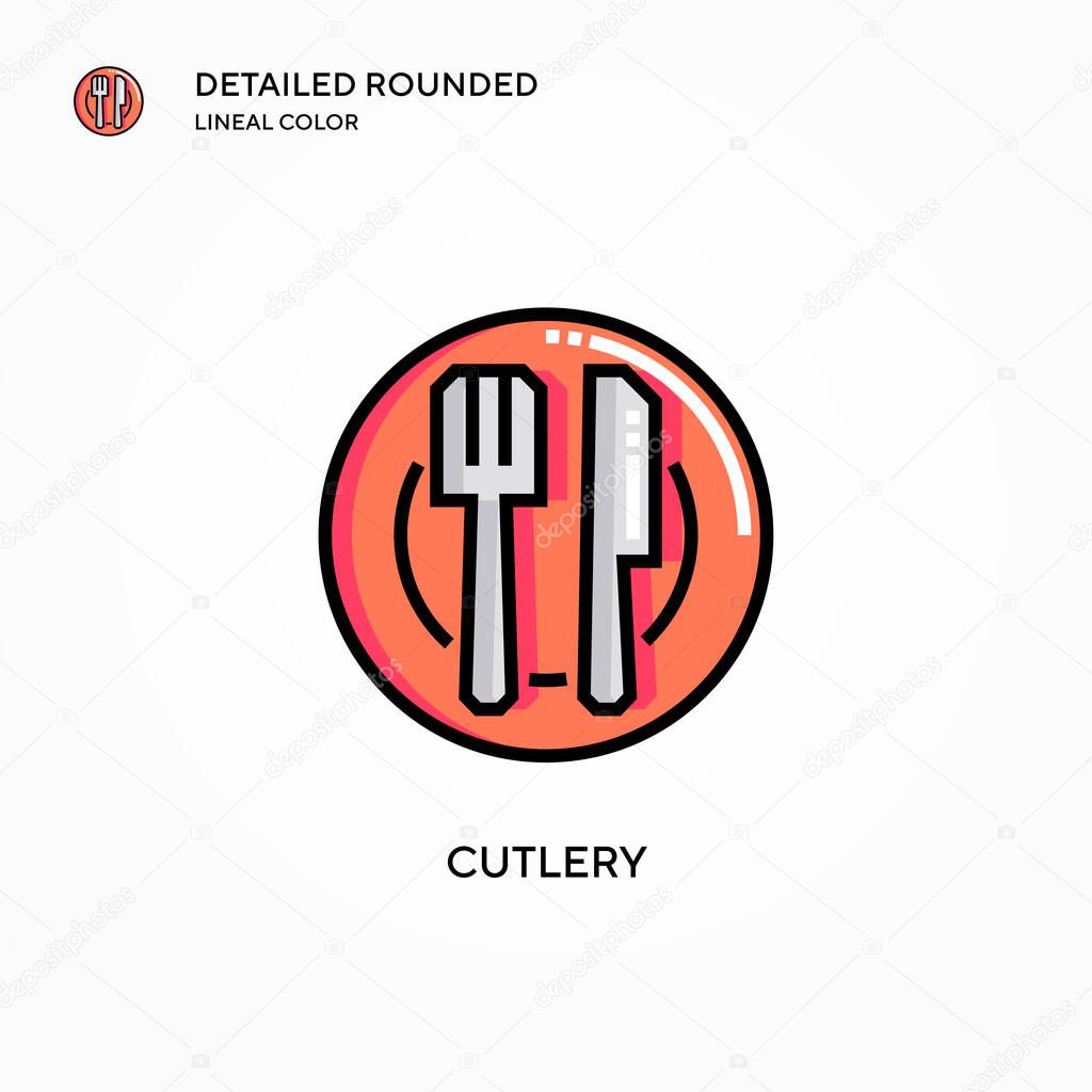 Cutlery vector icon. Modern vector illustration concepts. Easy to edit and customize.