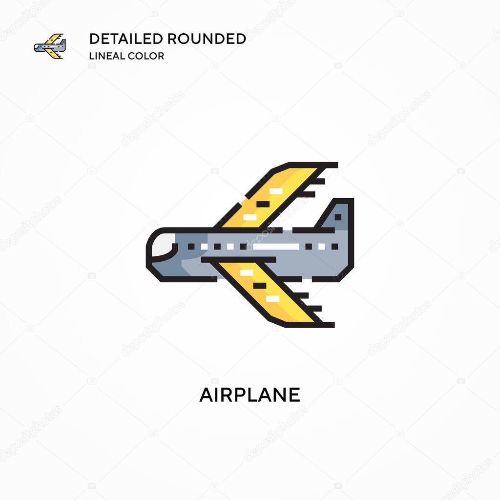 Airplane vector icon. Modern vector illustration concepts. Easy to edit and customize.