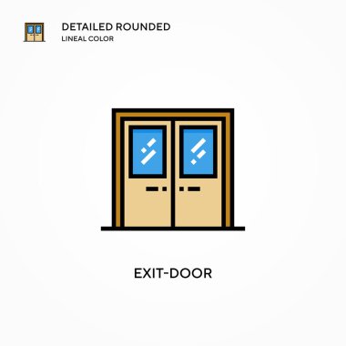 Çıkış kapısı vektör simgesi. Modern vektör illüstrasyon kavramları. Düzenlemesi ve kişiselleştirmesi kolay.