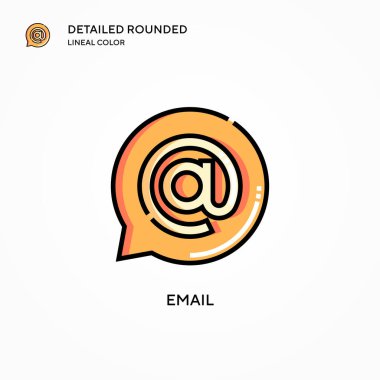 E- posta vektör simgesi. Modern vektör illüstrasyon kavramları. Düzenlemesi ve kişiselleştirmesi kolay.
