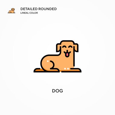 Köpek vektör simgesi. Modern vektör illüstrasyon kavramları. Düzenlemesi ve kişiselleştirmesi kolay.