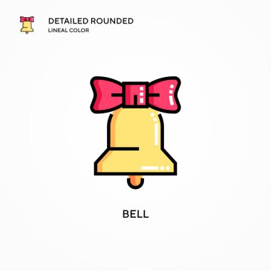 Çan vektör simgesi. Modern vektör illüstrasyon kavramları. Düzenlemesi ve kişiselleştirmesi kolay.