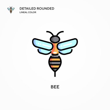 Arı vektör simgesi. Modern vektör illüstrasyon kavramları. Düzenlemesi ve kişiselleştirmesi kolay.