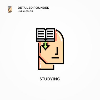 Vektör simgesi inceleniyor. Modern vektör illüstrasyon kavramları. Düzenlemesi ve kişiselleştirmesi kolay.