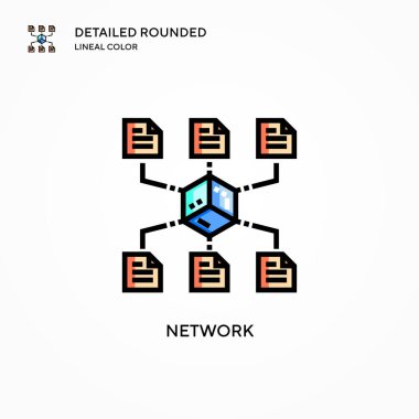 Ağ vektör simgesi. Modern vektör illüstrasyon kavramları. Düzenlemesi ve kişiselleştirmesi kolay.