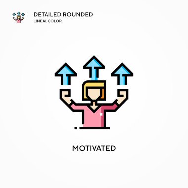 Motive edilmiş vektör simgesi. Modern vektör illüstrasyon kavramları. Düzenlemesi ve kişiselleştirmesi kolay.