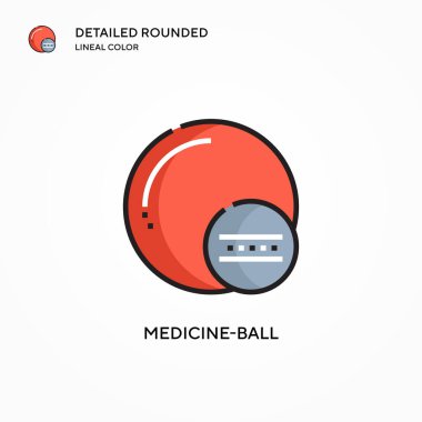 İlaç topu vektör simgesi. Modern vektör illüstrasyon kavramları. Düzenlemesi ve kişiselleştirmesi kolay.