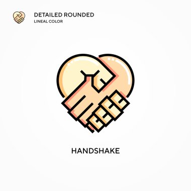 El sıkışma vektör simgesi. Modern vektör illüstrasyon kavramları. Düzenlemesi ve kişiselleştirmesi kolay.