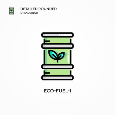 Eko-yakıt-1 vektör ikonu. Modern vektör illüstrasyon kavramları. Düzenlemesi ve kişiselleştirmesi kolay.