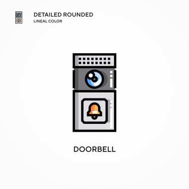 Kapı zili vektör simgesi. Modern vektör illüstrasyon kavramları. Düzenlemesi ve kişiselleştirmesi kolay.