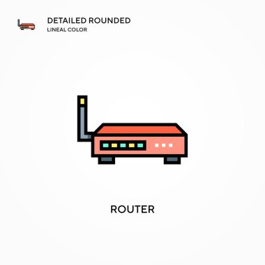 Yönlendirici vektör simgesi. Modern vektör illüstrasyon kavramları. Düzenlemesi ve kişiselleştirmesi kolay.