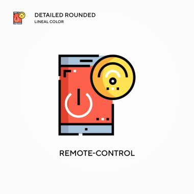 Uzaktan kumanda vektör simgesi. Modern vektör illüstrasyon kavramları. Düzenlemesi ve kişiselleştirmesi kolay.