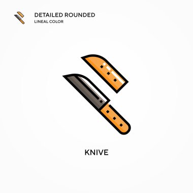 Bıçak vektör simgesi. Modern vektör illüstrasyon kavramları. Düzenlemesi ve kişiselleştirmesi kolay.