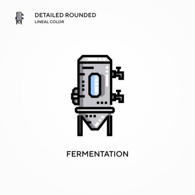 Fermantasyon vektör simgesi. Modern vektör illüstrasyon kavramları. Düzenlemesi ve kişiselleştirmesi kolay.