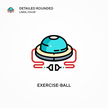 Egzersiz topu vektör simgesi. Modern vektör illüstrasyon kavramları. Düzenlemesi ve kişiselleştirmesi kolay.