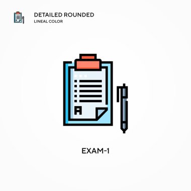 Muayene 1 vektör simgesi. Modern vektör illüstrasyon kavramları. Düzenlemesi ve kişiselleştirmesi kolay.