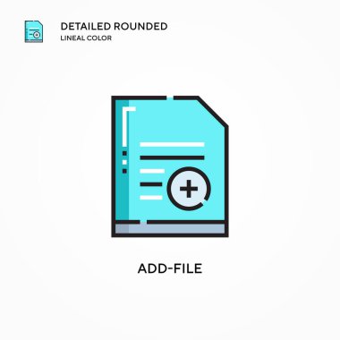 Dosya vektör simgesi ekle. Modern vektör illüstrasyon kavramları. Düzenlemesi ve kişiselleştirmesi kolay.