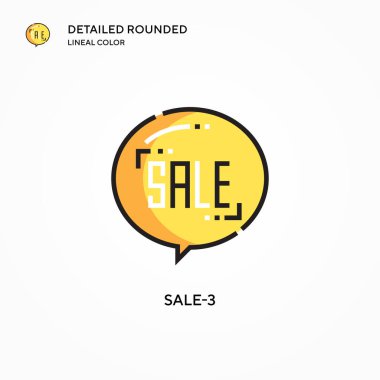 İndirim-3 vektör ikonu. Modern vektör illüstrasyon kavramları. Düzenlemesi ve kişiselleştirmesi kolay.