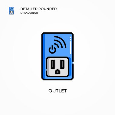 Çıkış vektör simgesi. Modern vektör illüstrasyon kavramları. Düzenlemesi ve kişiselleştirmesi kolay.