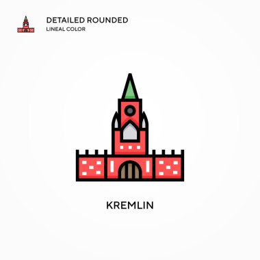 Kremlin vektör simgesi. Modern vektör illüstrasyon kavramları. Düzenlemesi ve kişiselleştirmesi kolay.