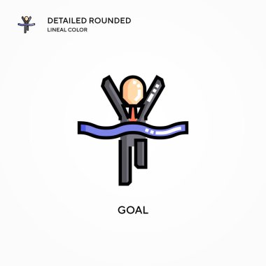 Hedef vektör simgesi. Modern vektör illüstrasyon kavramları. Düzenlemesi ve kişiselleştirmesi kolay.