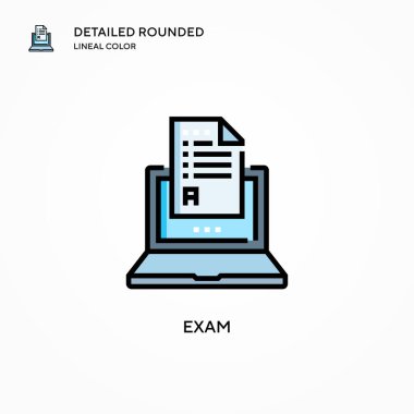 Sınav vektör simgesi. Modern vektör illüstrasyon kavramları. Düzenlemesi ve kişiselleştirmesi kolay.