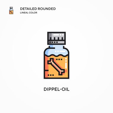 Dippel-oil vektör simgesi. Modern vektör illüstrasyon kavramları. Düzenlemesi ve kişiselleştirmesi kolay.