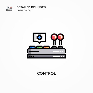 Kontrol vektör simgesi. Modern vektör illüstrasyon kavramları. Düzenlemesi ve kişiselleştirmesi kolay.