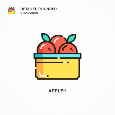 Apple-1 vektör simgesi. Modern vektör illüstrasyon kavramları. Düzenlemesi ve kişiselleştirmesi kolay.