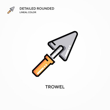 Trowel vektör simgesi. Modern vektör illüstrasyon kavramları. Düzenlemesi ve kişiselleştirmesi kolay.