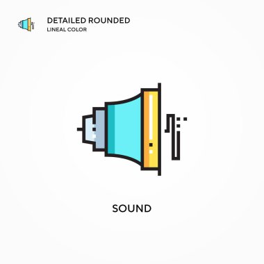 Ses vektör simgesi. Modern vektör illüstrasyon kavramları. Düzenlemesi ve kişiselleştirmesi kolay.