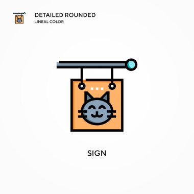 Vektör simgesini imzala. Modern vektör illüstrasyon kavramları. Düzenlemesi ve kişiselleştirmesi kolay.