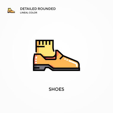 Ayakkabı vektör simgesi. Modern vektör illüstrasyon kavramları. Düzenlemesi ve kişiselleştirmesi kolay.