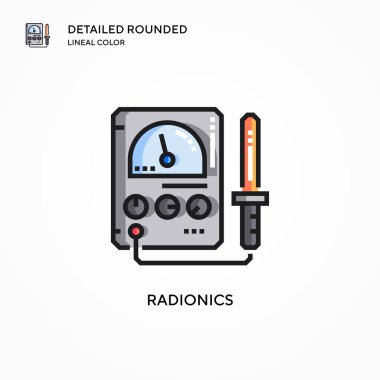 Radyonik vektör simgesi. Modern vektör illüstrasyon kavramları. Düzenlemesi ve kişiselleştirmesi kolay.