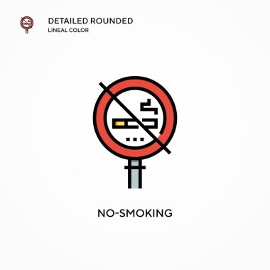 Sigara içilmeyen vektör simgesi. Modern vektör illüstrasyon kavramları. Düzenlemesi ve kişiselleştirmesi kolay.