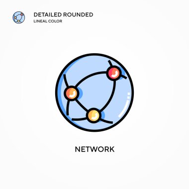 Ağ vektör simgesi. Modern vektör illüstrasyon kavramları. Düzenlemesi ve kişiselleştirmesi kolay.