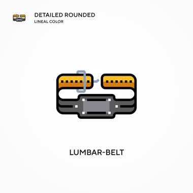 Bel kemeri vektör simgesi. Modern vektör illüstrasyon kavramları. Düzenlemesi ve kişiselleştirmesi kolay.