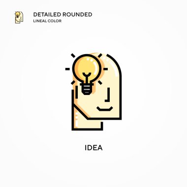 Fikir vektör simgesi. Modern vektör illüstrasyon kavramları. Düzenlemesi ve kişiselleştirmesi kolay.