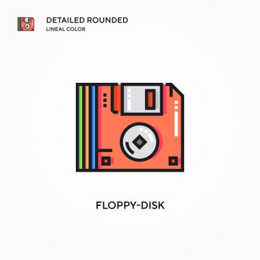 Disket vektör simgesi. Modern vektör illüstrasyon kavramları. Düzenlemesi ve kişiselleştirmesi kolay.