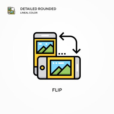 Vektör simgesini çevir. Modern vektör illüstrasyon kavramları. Düzenlemesi ve kişiselleştirmesi kolay.