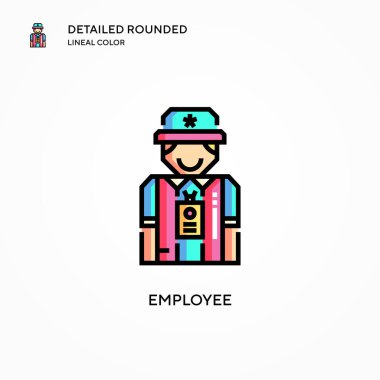 Çalışan vektör simgesi. Modern vektör illüstrasyon kavramları. Düzenlemesi ve kişiselleştirmesi kolay.