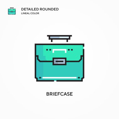 Evrak çantası vektör simgesi. Modern vektör illüstrasyon kavramları. Düzenlemesi ve kişiselleştirmesi kolay.