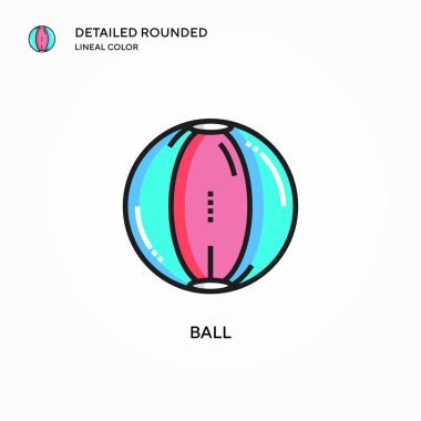 Top vektör simgesi. Modern vektör illüstrasyon kavramları. Düzenlemesi ve kişiselleştirmesi kolay.