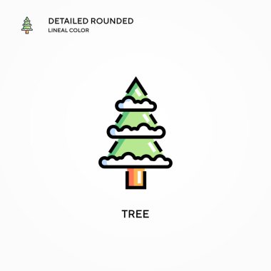 Ağaç vektör simgesi. Modern vektör illüstrasyon kavramları. Düzenlemesi ve kişiselleştirmesi kolay.